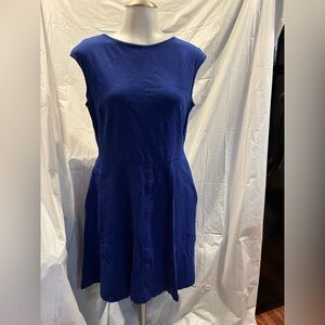 New York & Company Royal Blue Sleeveless Dress with side pockets